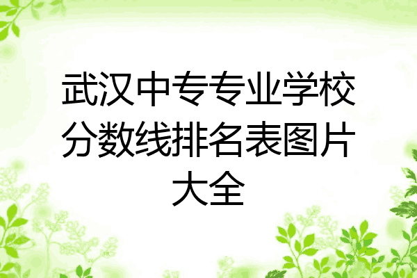 武汉中专专业学校分数线排名表图片大全