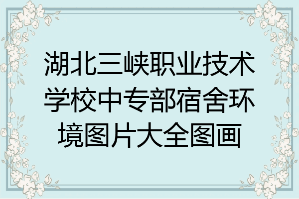 湖北三峡职业技术学校中专部宿舍环境图片大全图画
