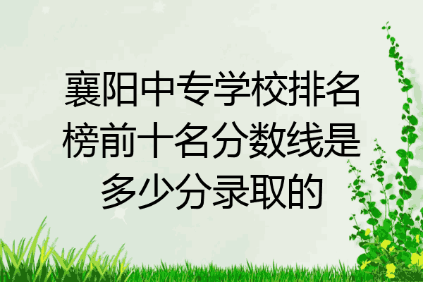 襄阳中专学校排名榜前十名分数线是多少分录取的