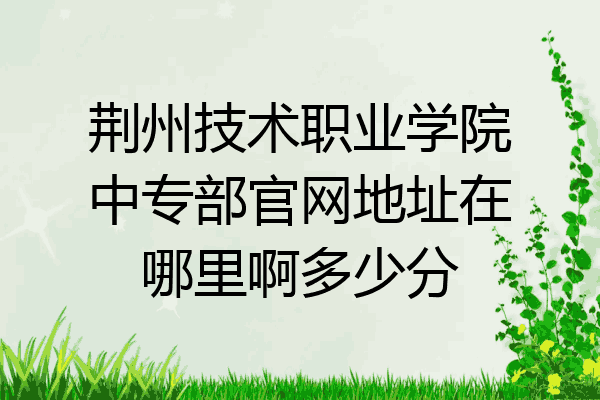 荆州技术职业学院中专部官网地址在哪里啊多少分
