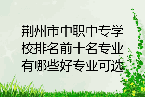 荆州市中职中专学校排名前十名专业有哪些好专业可选