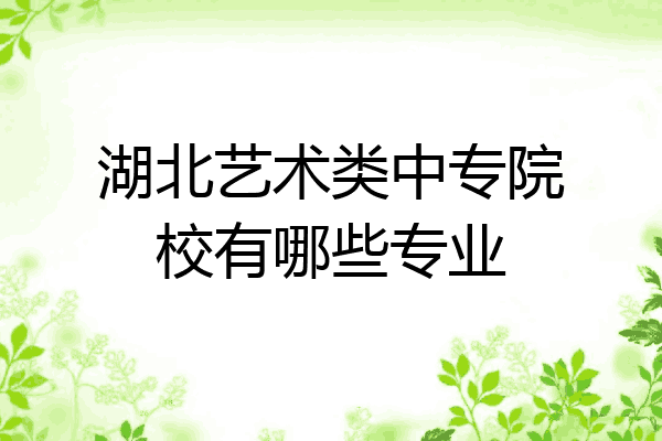 湖北艺术类中专院校有哪些专业
