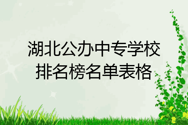 湖北公办中专学校排名榜名单表格