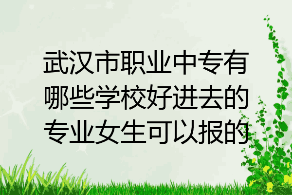武汉市职业中专有哪些学校好进去的专业女生可以报的