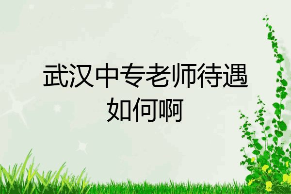 武汉中专老师待遇如何啊