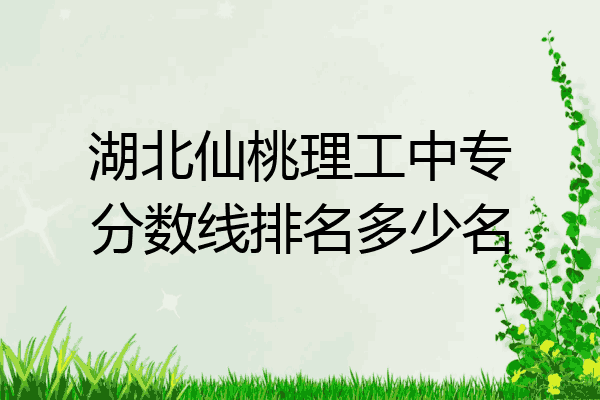湖北仙桃理工中专分数线排名多少名