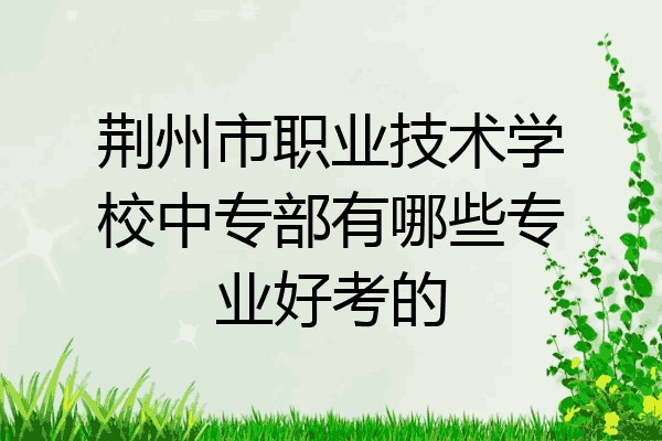 荆州市职业技术学校中专部有哪些专业好考的