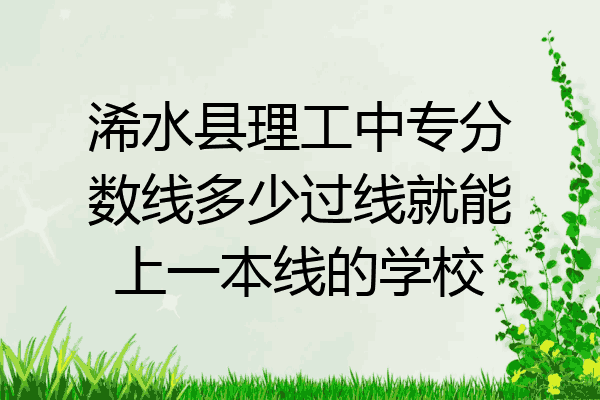 浠水县理工中专分数线多少过线就能上一本线的学校