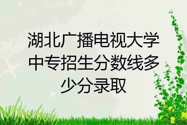 湖北广播电视大学中专招生分数线多少分录取