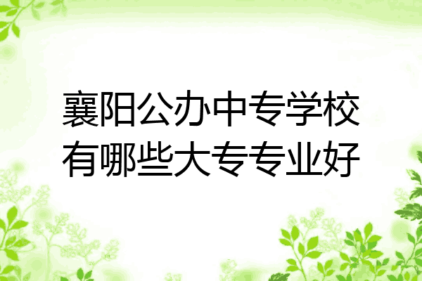 襄阳公办中专学校有哪些大专专业好