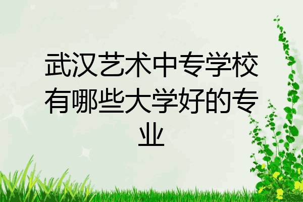 武汉艺术中专学校有哪些大学好的专业