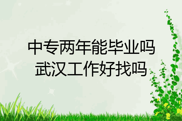 中专两年能毕业吗武汉工作好找吗
