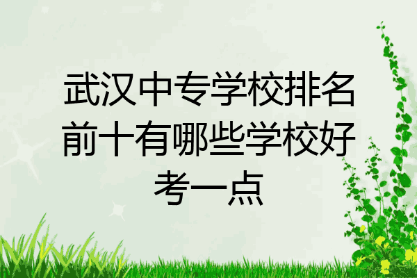 武汉中专学校排名前十有哪些学校好考一点