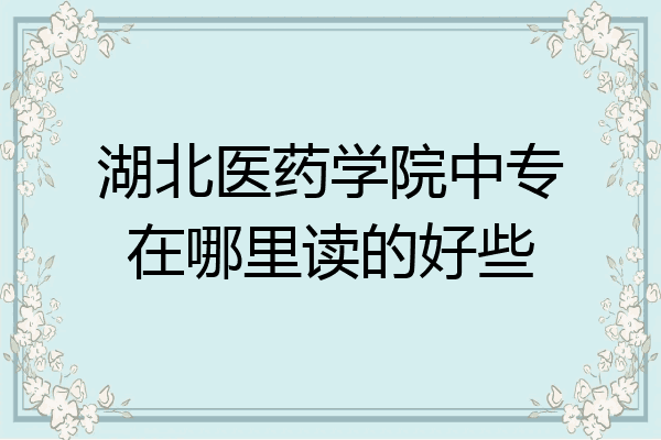 湖北医药学院中专在哪里读的好些
