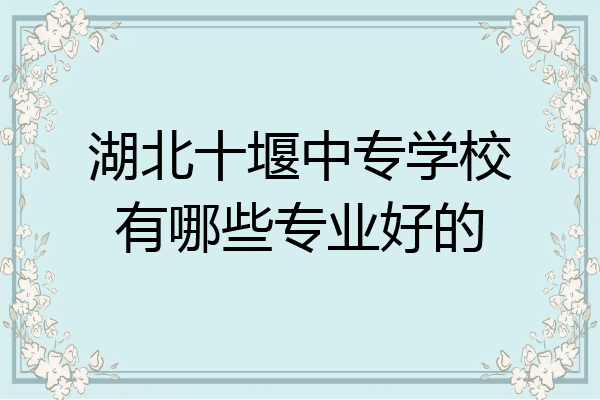 湖北十堰中专学校有哪些专业好的