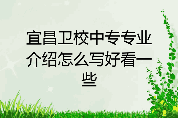 宜昌卫校中专专业介绍怎么写好看一些