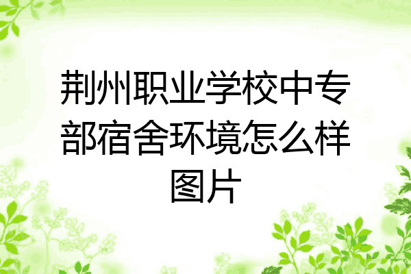 荆州职业学校中专部宿舍环境怎么样图片