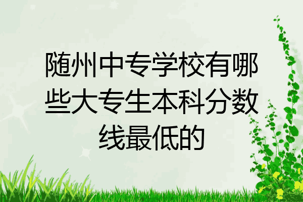 随州中专学校有哪些大专生本科分数线最低的