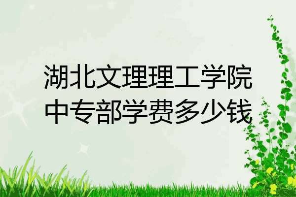 湖北文理理工学院中专部学费多少钱