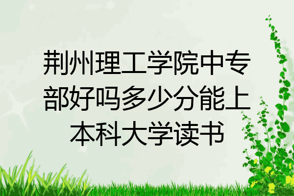 荆州理工学院中专部好吗多少分能上本科大学读书