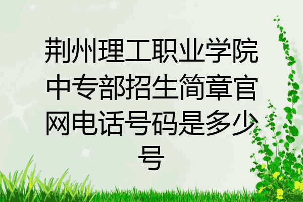荆州理工职业学院中专部招生简章官网电话号码是多少号