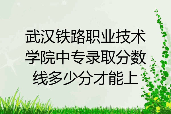 武汉铁路职业技术学院中专录取分数线多少分才能上