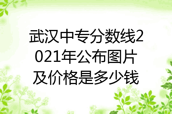 武汉中专分数线2021年公布图片及价格是多少钱