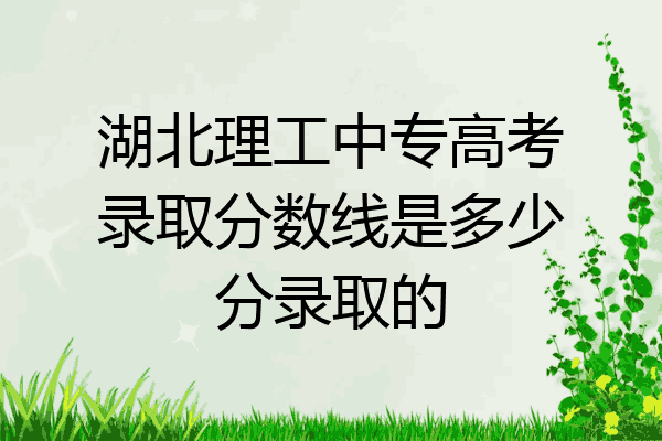 湖北理工中专高考录取分数线是多少分录取的
