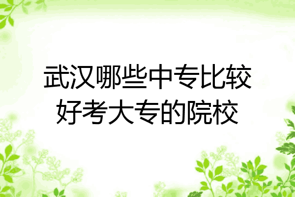武汉哪些中专比较好考大专的院校