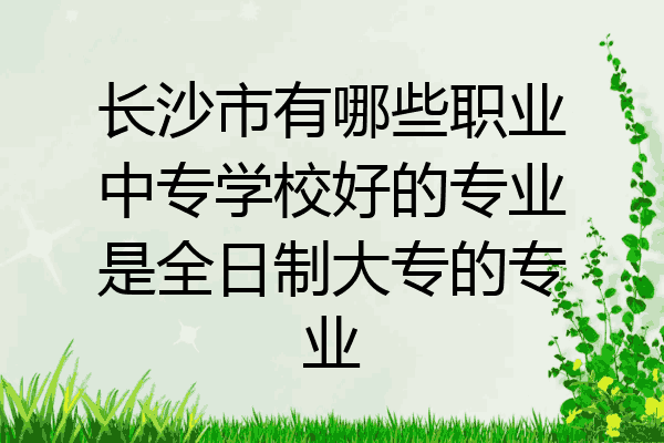 长沙市有哪些职业中专学校好的专业是全日制大专的专业