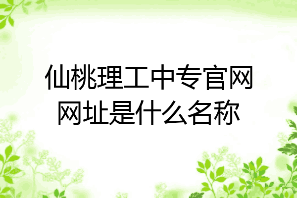 仙桃理工中专官网网址是什么名称
