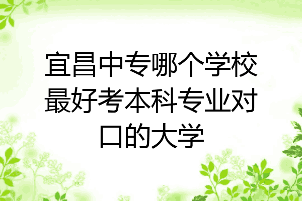 宜昌中专哪个学校最好考本科专业对口的大学