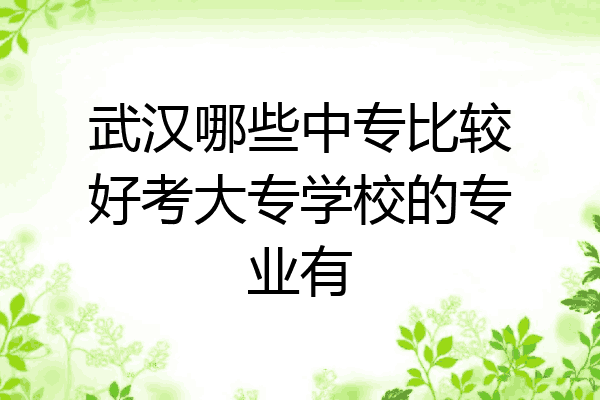 武汉哪些中专比较好考大专学校的专业有