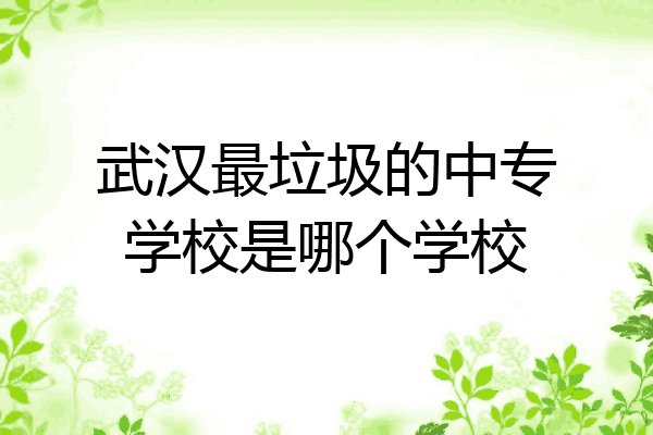 武汉最垃圾的中专学校是哪个学校