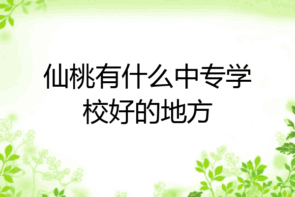 仙桃有什么中专学校好的地方