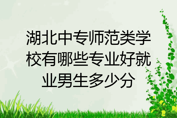 湖北中专师范类学校有哪些专业好就业男生多少分