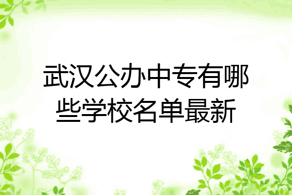 武汉公办中专有哪些学校名单最新