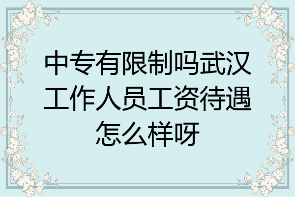 中专有限制吗武汉工作人员工资待遇怎么样呀