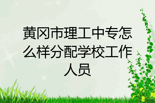 黄冈市理工中专怎么样分配学校工作人员