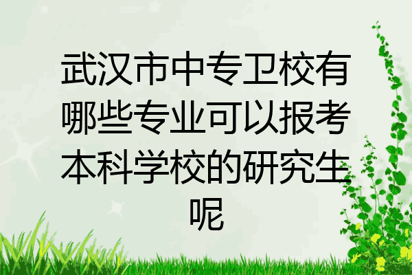 武汉市中专卫校有哪些专业可以报考本科学校的研究生呢