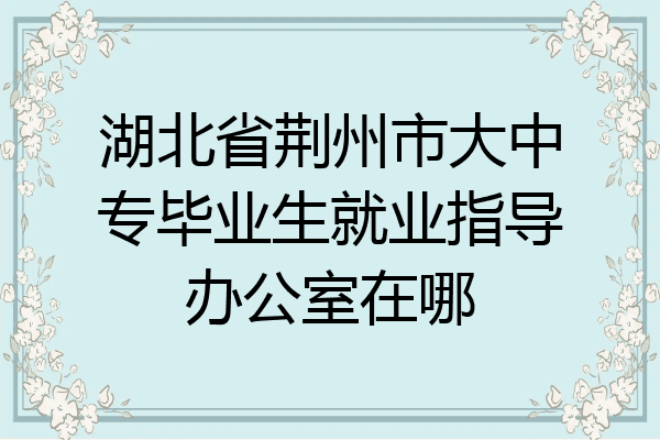 湖北省荆州市大中专毕业生就业指导办公室在哪