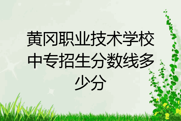 黄冈职业技术学校中专招生分数线多少分