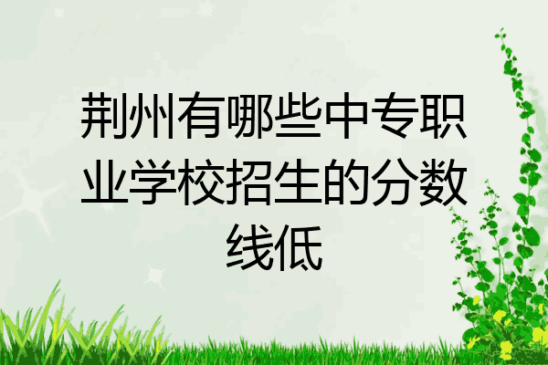 荆州有哪些中专职业学校招生的分数线低