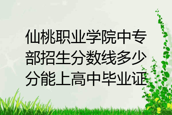 仙桃职业学院中专部招生分数线多少分能上高中毕业证