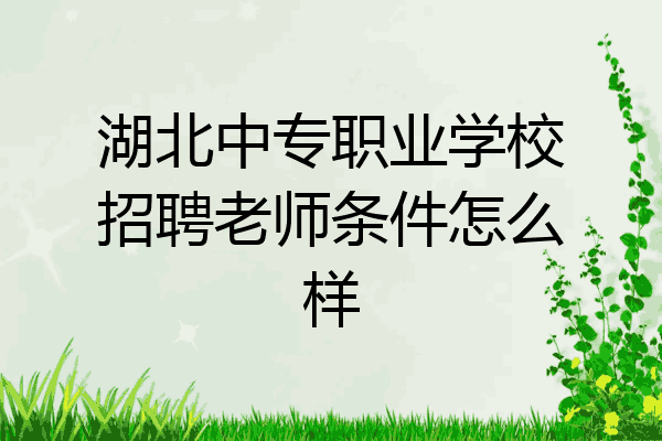 湖北中专职业学校招聘老师条件怎么样