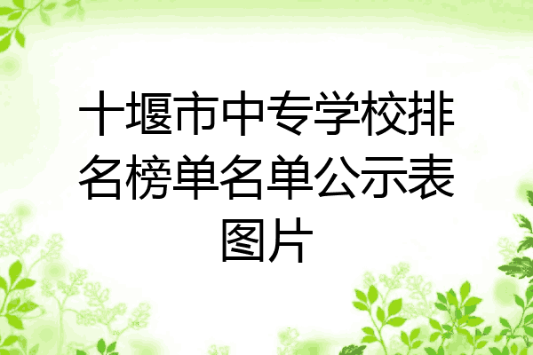 十堰市中专学校排名榜单名单公示表图片