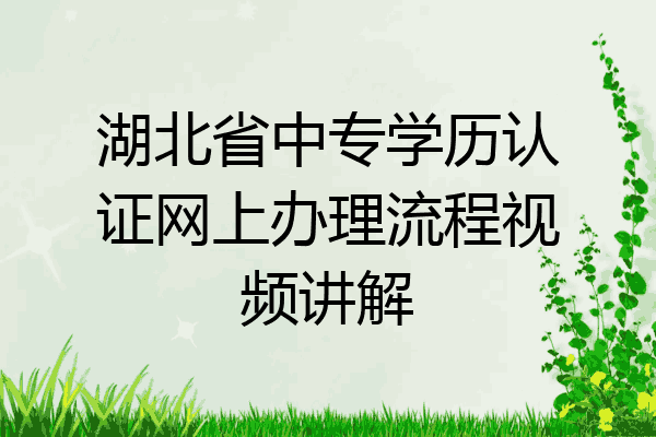 湖北省中专学历认证网上办理流程视频讲解