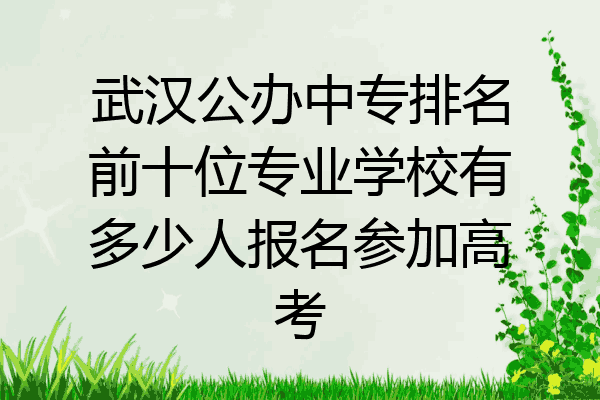 武汉公办中专排名前十位专业学校有多少人报名参加高考