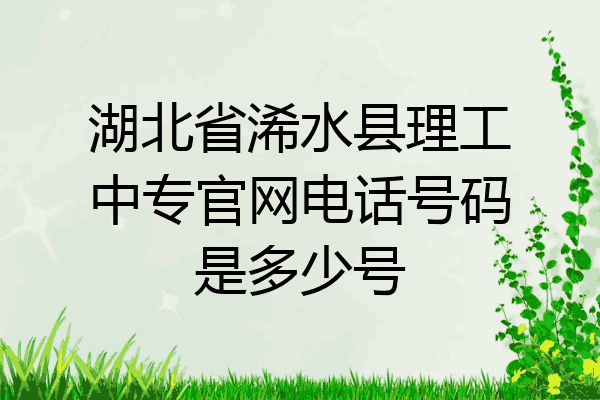 湖北省浠水县理工中专官网电话号码是多少号