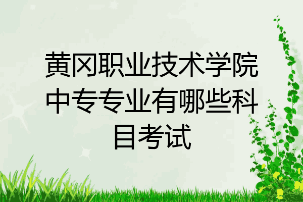 黄冈职业技术学院中专专业有哪些科目考试